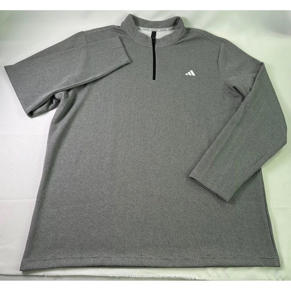 NWT Adidas Men's 2XL Microdot 1/4 Zip Golf Pullover MSRP $65 ADVR0883